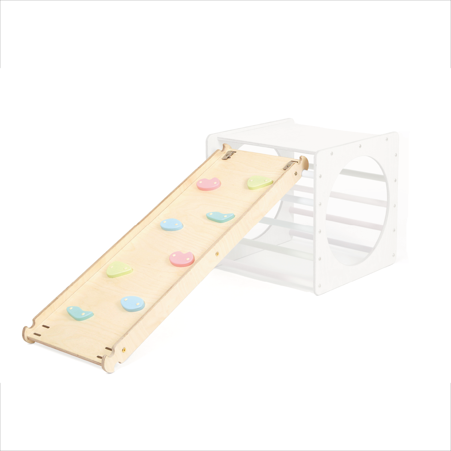 Wooden Climbing Frame and Slide Combo for Toddlers – Adjustable Height Montessori Rock Wall for Safe Play 9